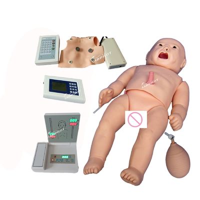 Realistische huidsimulatie PALS Pasgeboren babypop voor auscultatie en EKG-training