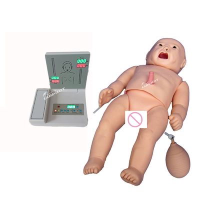 Realistische huidsimulatie PALS Pasgeboren babypop voor auscultatie en EKG-training