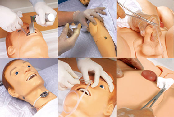 Geavanceerd PVC Mensengrootte Multifunctionele mannelijke verpleegkundige opleiding Mannequin voor training
