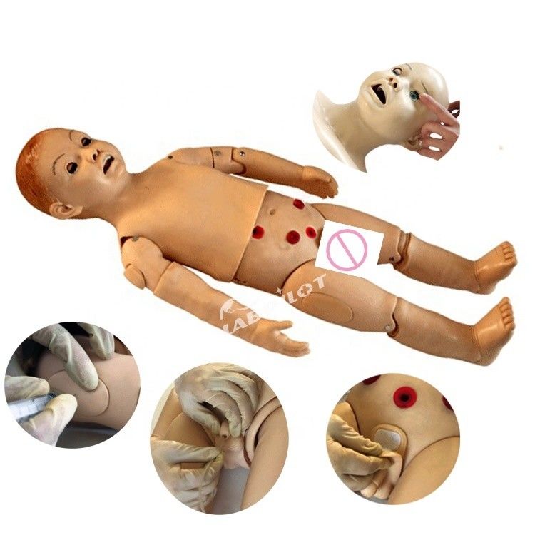 Pediatrische zorg Eenjarig kind Verpleegkunde en CPR Mannequin voor levensreddende opleiding