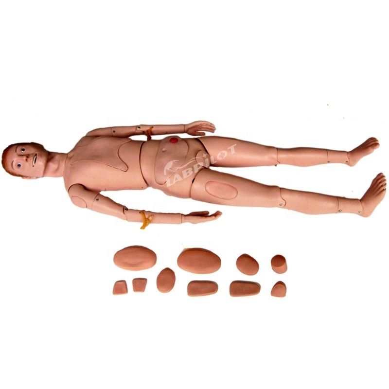 Realistische mannequin voor het onderwijzen van trauma simulator Brand gezicht en breuk wondverzorging